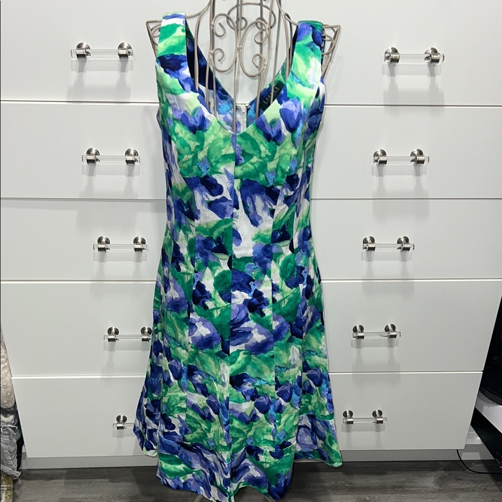Lauren Ralph Lauren Floral Sleeveless Midi Dress, size 4